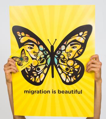 Image of Migration is Beautiful Poster and Sticker